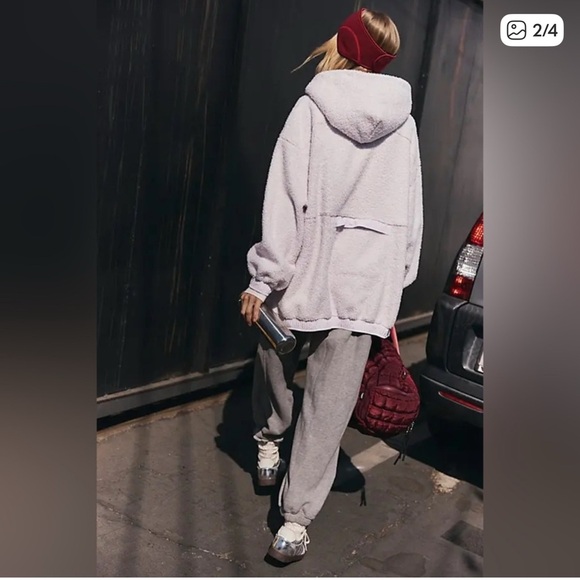 NWT - FP Movement by Free People - Fuzzy Was She Fleece Pullover in Rose Quartz - Picture 3 of 16